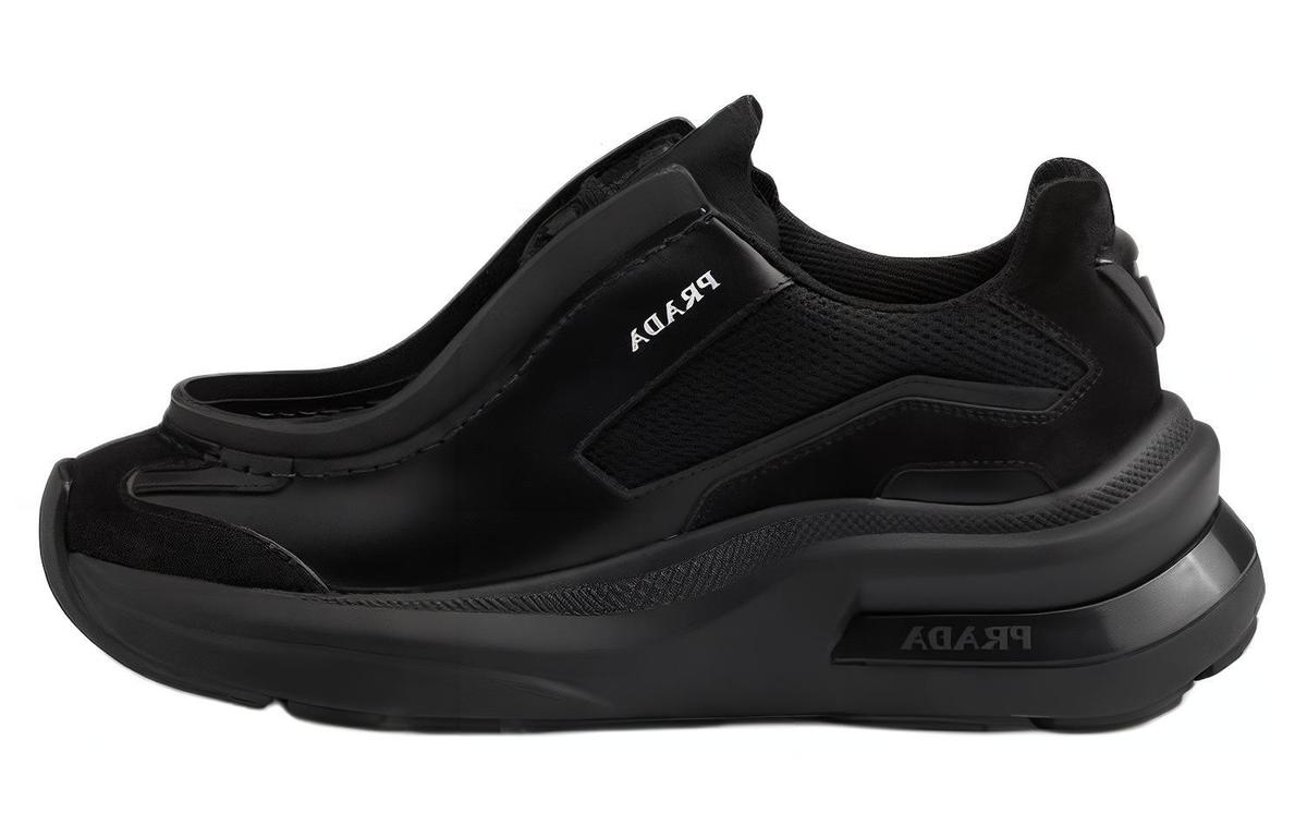 Prada Prada Systeme Brushed Leather Sneaker 'Black'