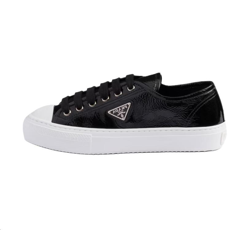 Prada Prada Naplak Low-Top Skateboard Shoes Women's Black