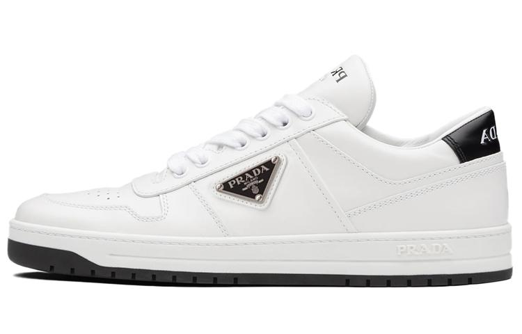Prada Prada Downtown Perforated Leather Sneakers 'White Black' Women's