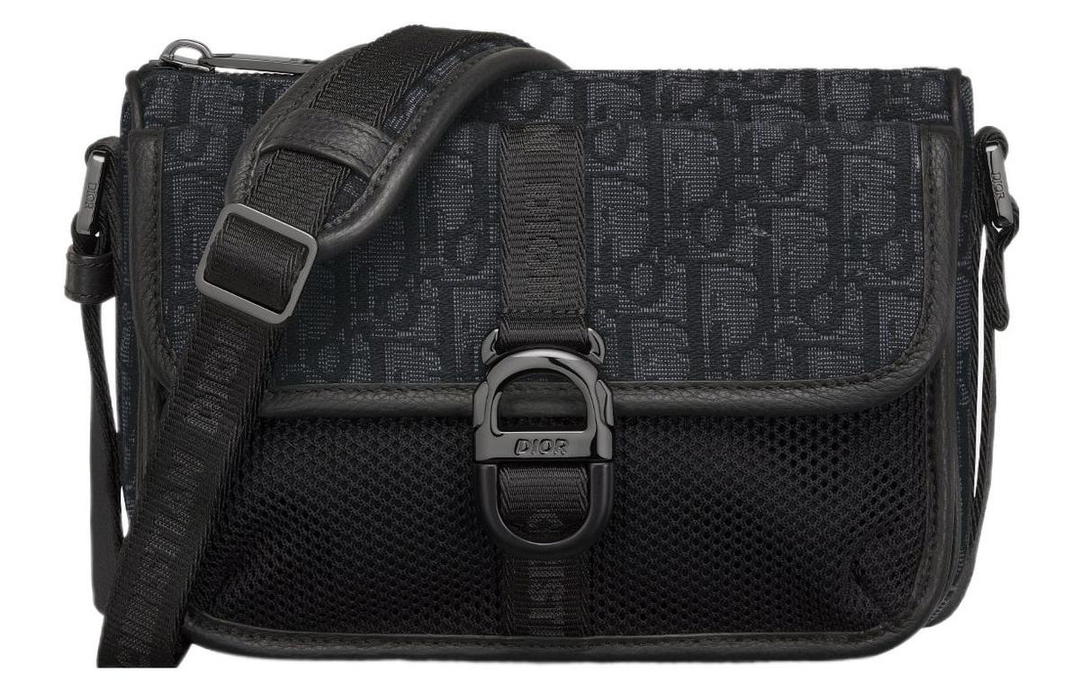 Dior Dior Oblique Print Shoulder Bag Crossbody Bag Mini Men's Black