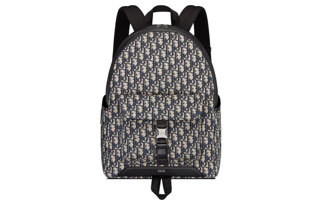 Dior Dior Grained Calfskin Backpack Men's Beige/Black