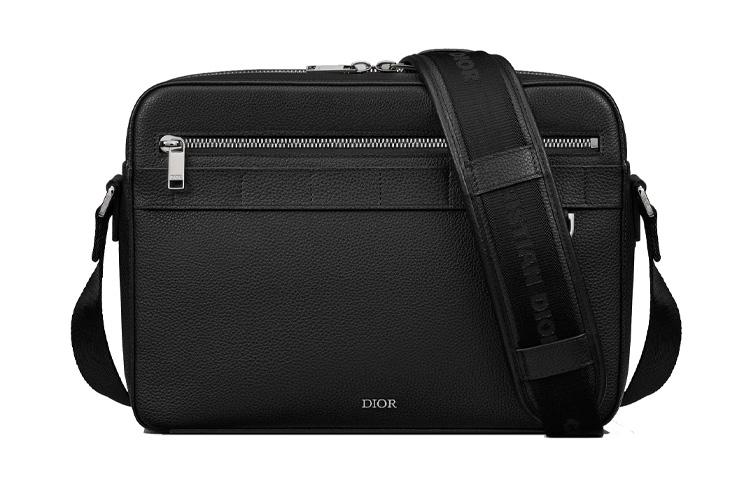 Dior Dior Grained Calfskin Messenger Bag Shoulder Bag Crossbody Bag Regular Men's Black