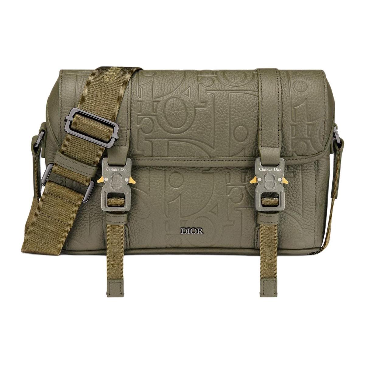 Dior Dior Hit The Road Grained Calfskin Shoulder Bag, Crossbody Bag Men's Khaki