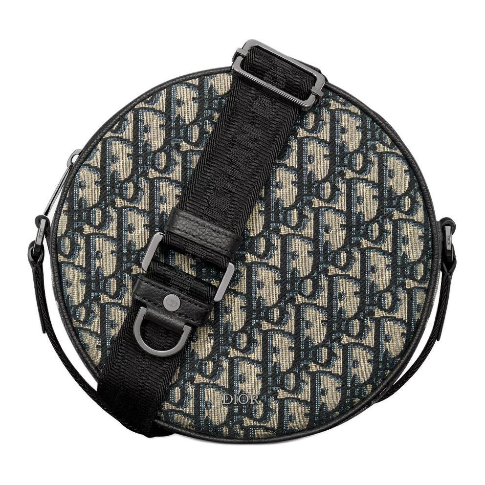 Dior Dior Cotton Round Bag, Messenger Bag, Shoulder Bag Women's Black