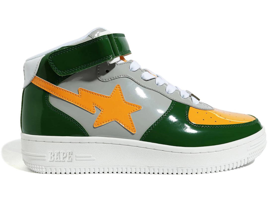 Bape A Bathing Ape Bape Sta Mid Grey Green Orange (2020)