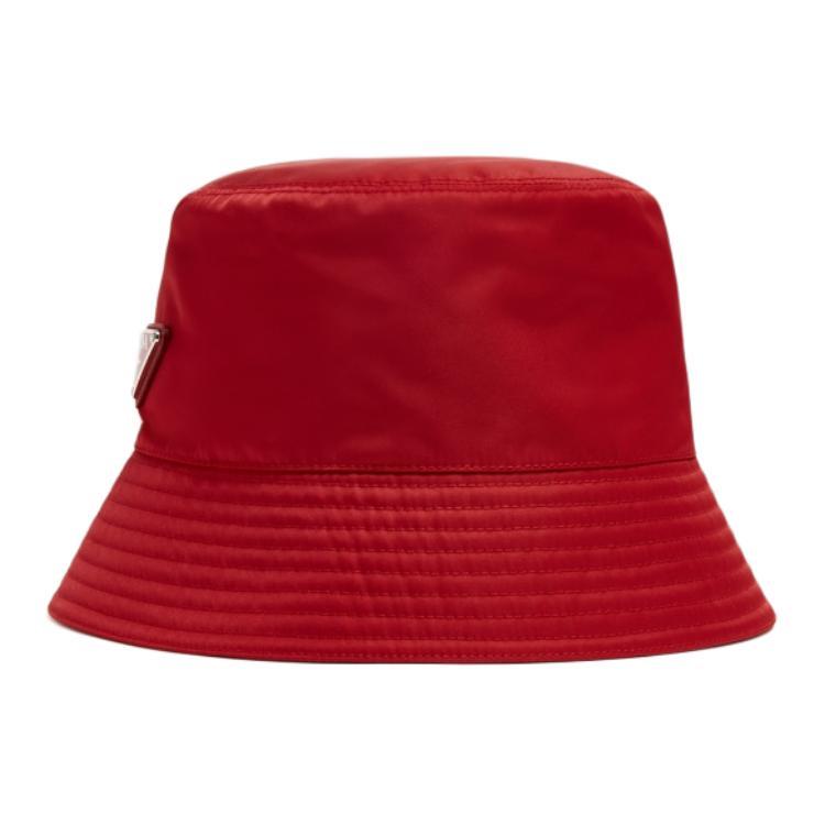Prada Prada Recycled Nylon Bucket Hats Women's Red