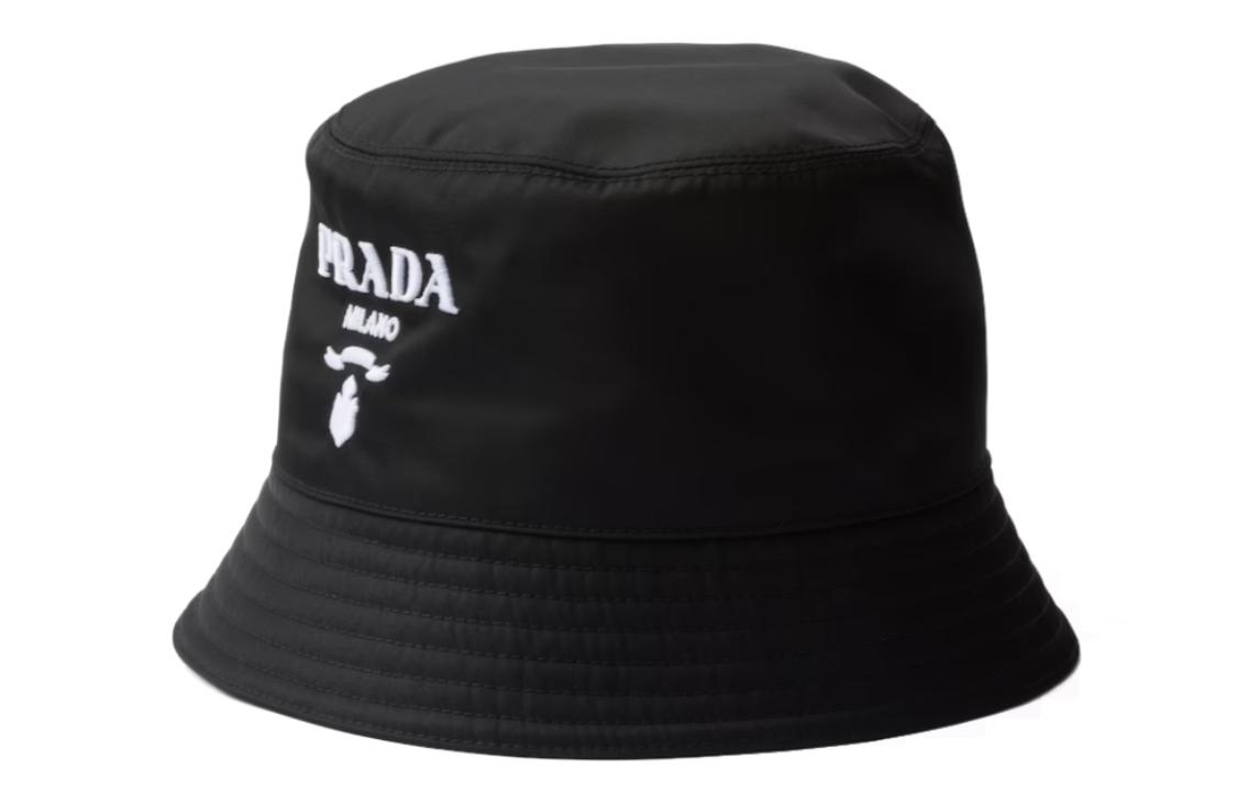 Prada Prada Logo embroidered Drill Bucket Hat
