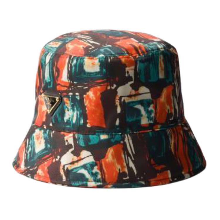 Prada Prada Recycled Nylon Bucket Hats Women's Orange