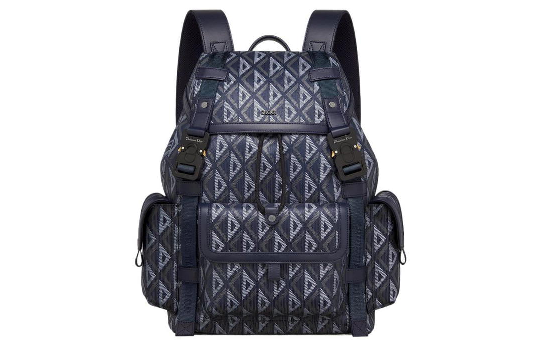 Dior Dior Hit The Road Canvas Backpack Medium Size Unisex Navy