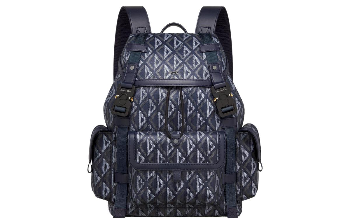 Dior Dior Hit The Road Canvas Backpack Medium Size Unisex Navy