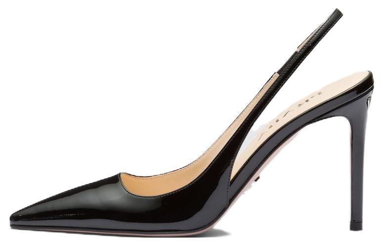 Prada Prada Patent Slim Heel High Heels 9.5cm Women's Black