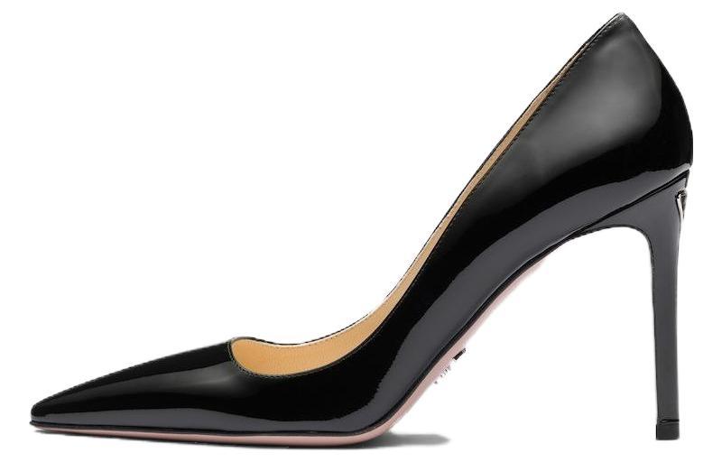 Prada Prada Patent Slim Heel High Heels 9.5cm Women's Black