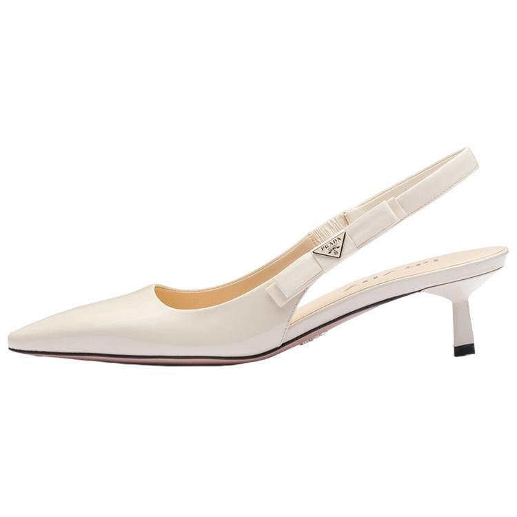 Prada Prada Slim Heel High Heels 4.5cm Women's White