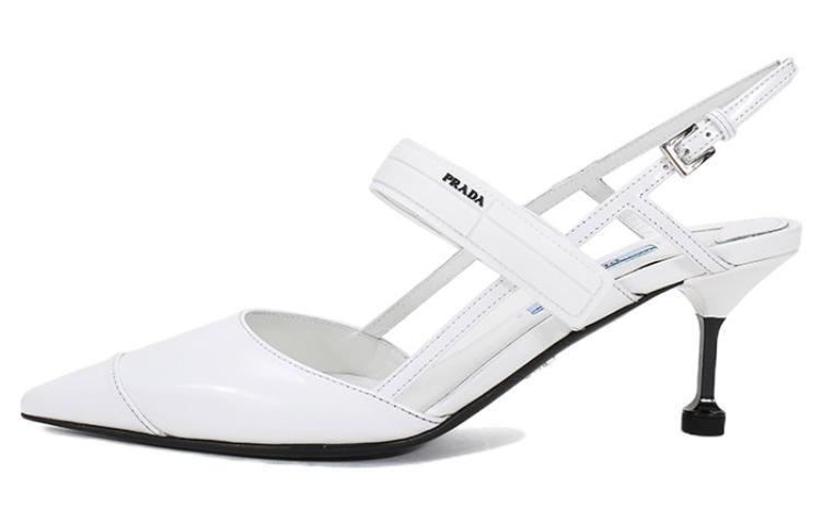 Prada Prada Slim Heel High Heels 6.5cm Women's White