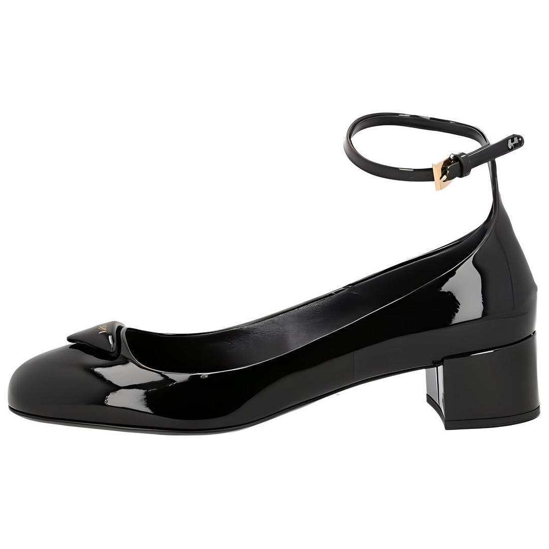Prada Prada Chunky Heel High Heels Women's Black