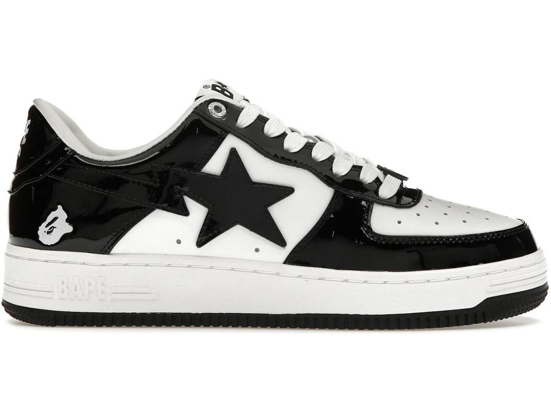 Bape A Bathing Ape Bape Sta Patent Leather Black White