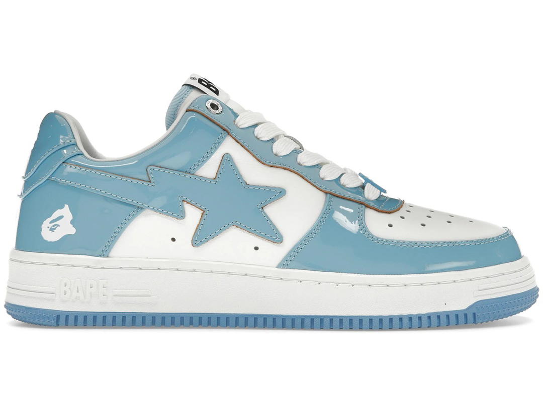 Bape A Bathing Ape Bape Sta Patent Leather Blue White