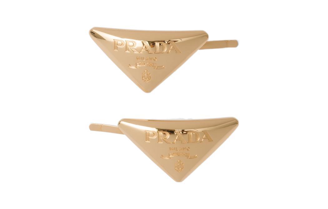 Prada Prada Metal Hair Clip Women's Gold