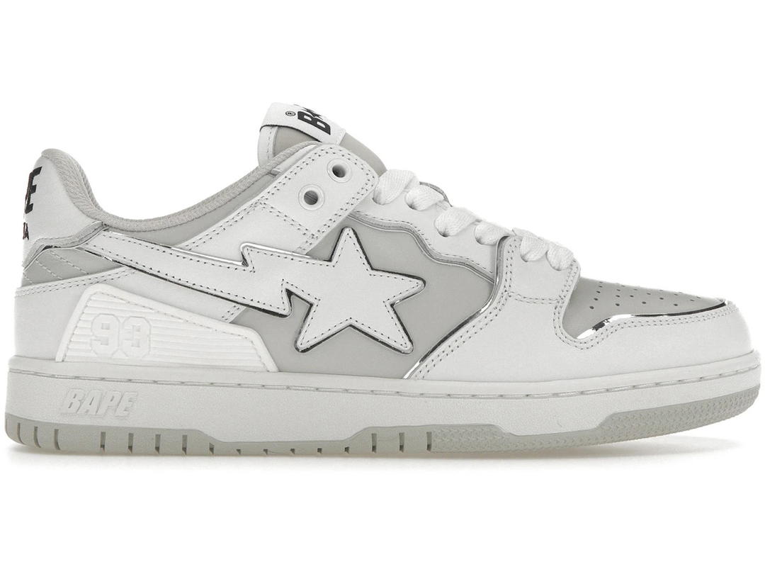 Bape A Bathing Ape Bape SK8 Sta White Silver Grey