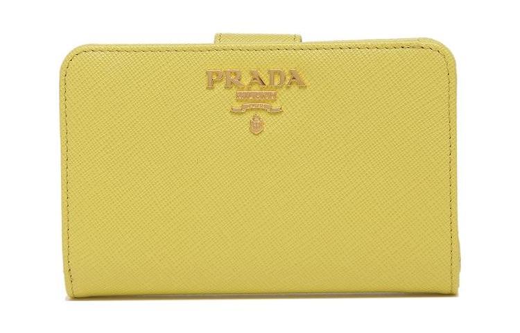 Prada Prada Saffiano Leather Wallet Women's Yellow