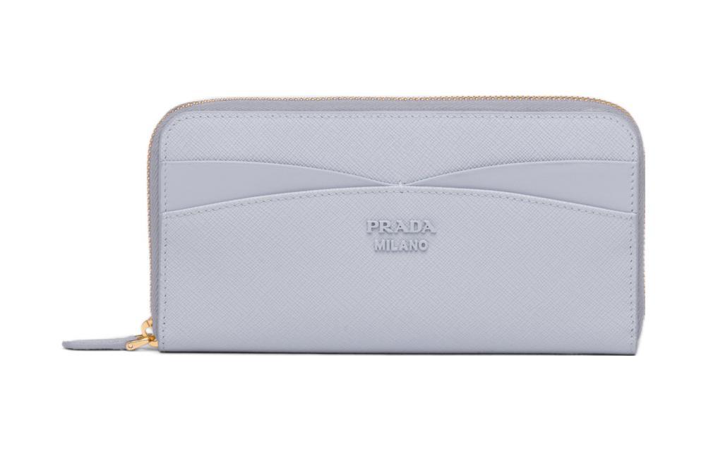 Prada Prada Saffiano Leather Wallet Women's Blue