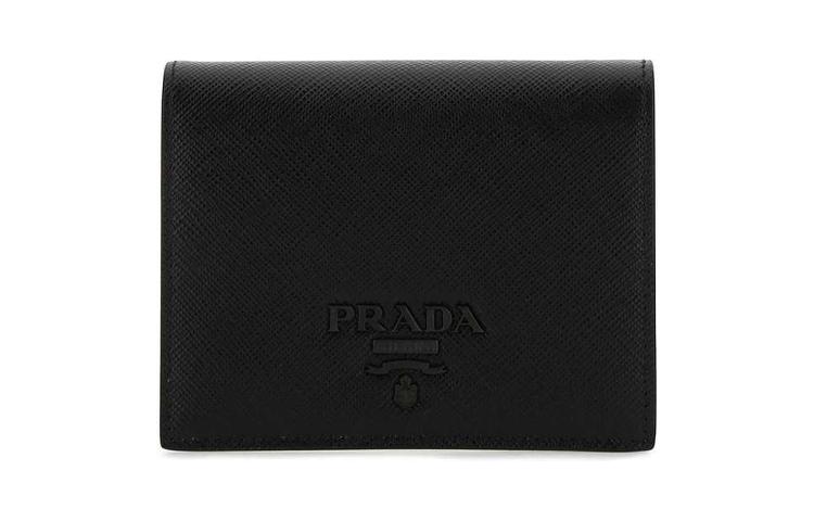 Prada Prada Leather Wallet Women's Black