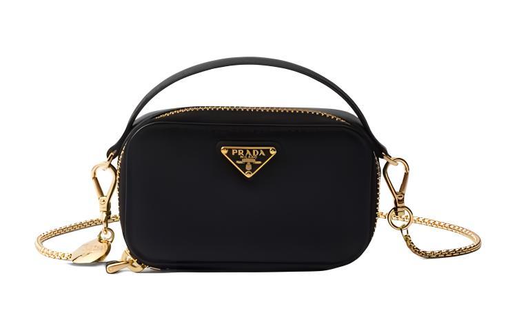 Prada Prada Saffiano Leather Clutch Mini Women's Black