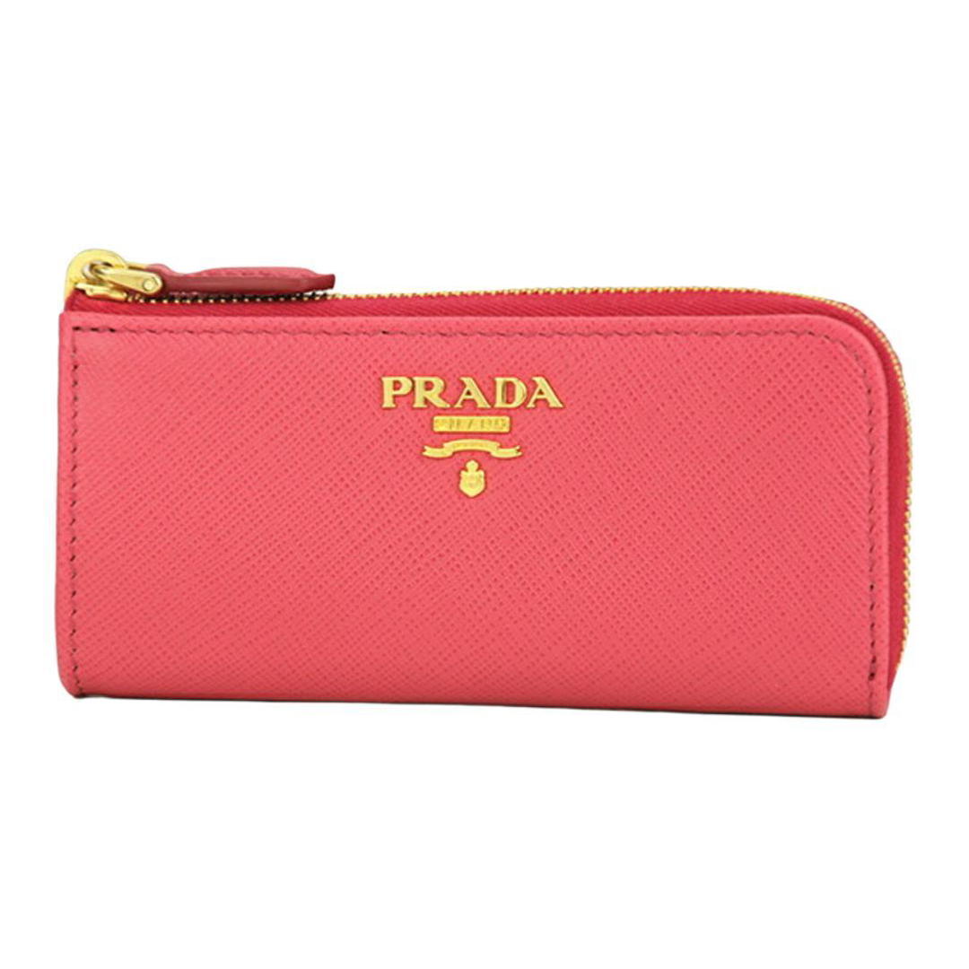 Prada Prada Saffiano Leather Key Pouch Women's Pink