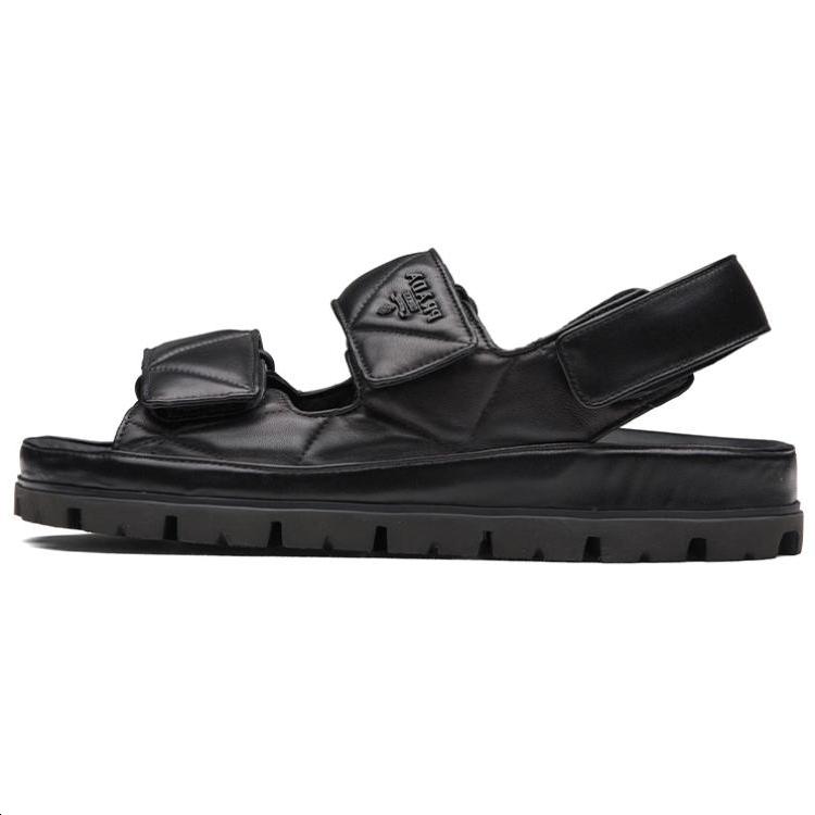 Prada Prada Padded Nappa Leather Sandals 'Black' Women's