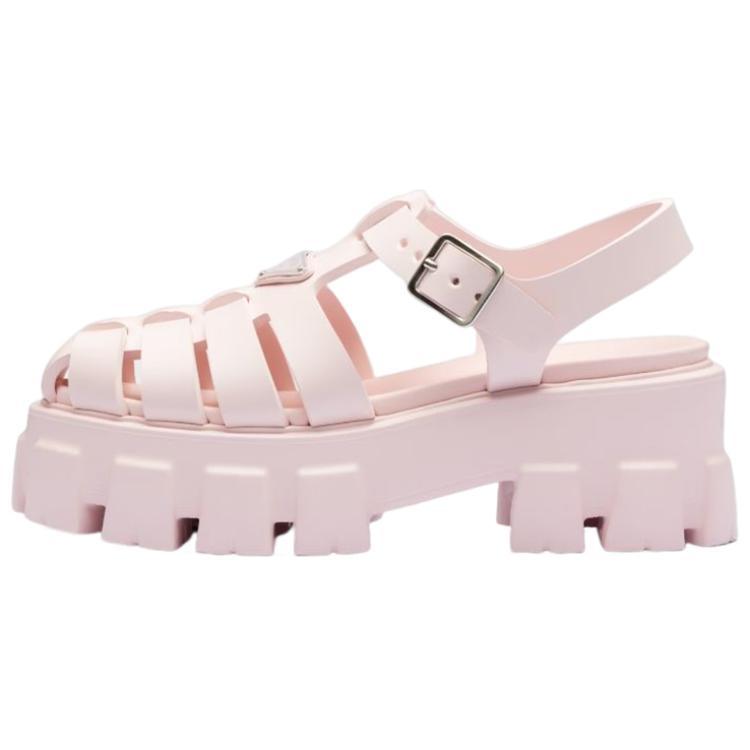 Prada Prada Monolith Foam Rubber 55mm Sandals Alabaster Pink Women's