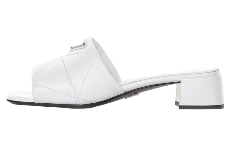 Prada Prada Logo plaque Quilted Leather Mules