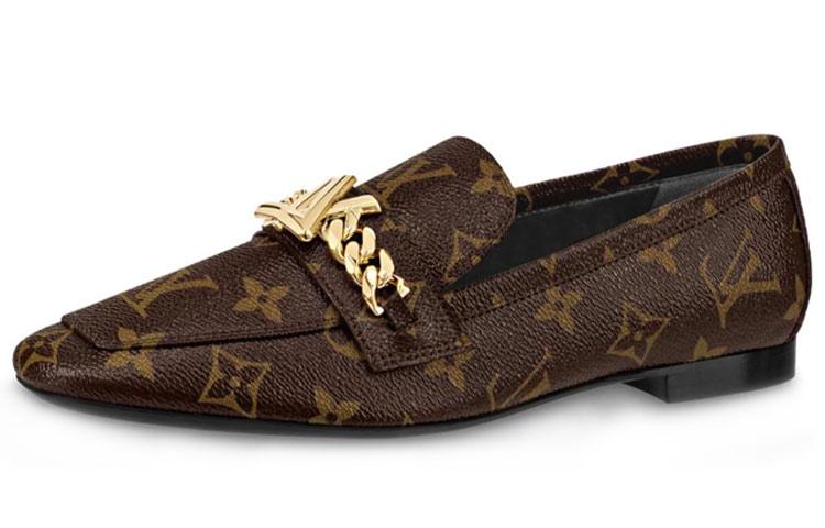 Louis Vuitton Louis Vuitton Upper Case Monogram Loafers Brown (Women's)