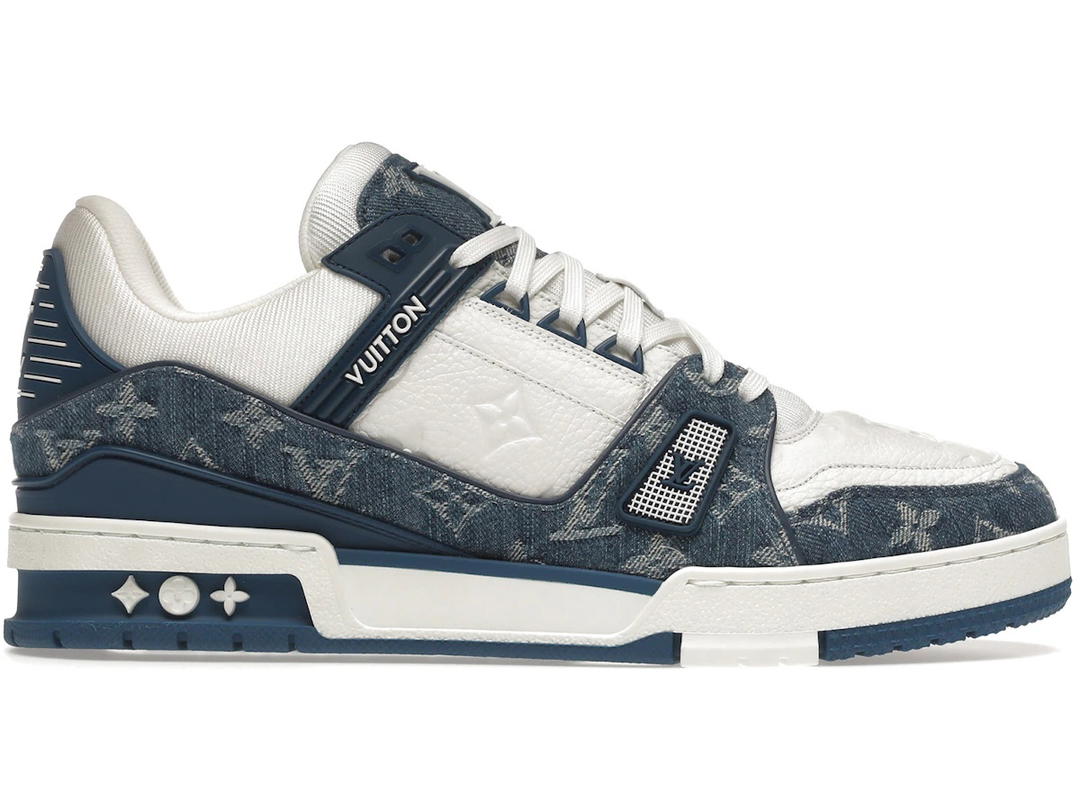 Louis Vuitton Louis Vuitton LV Trainer Monogram Denim White Blue