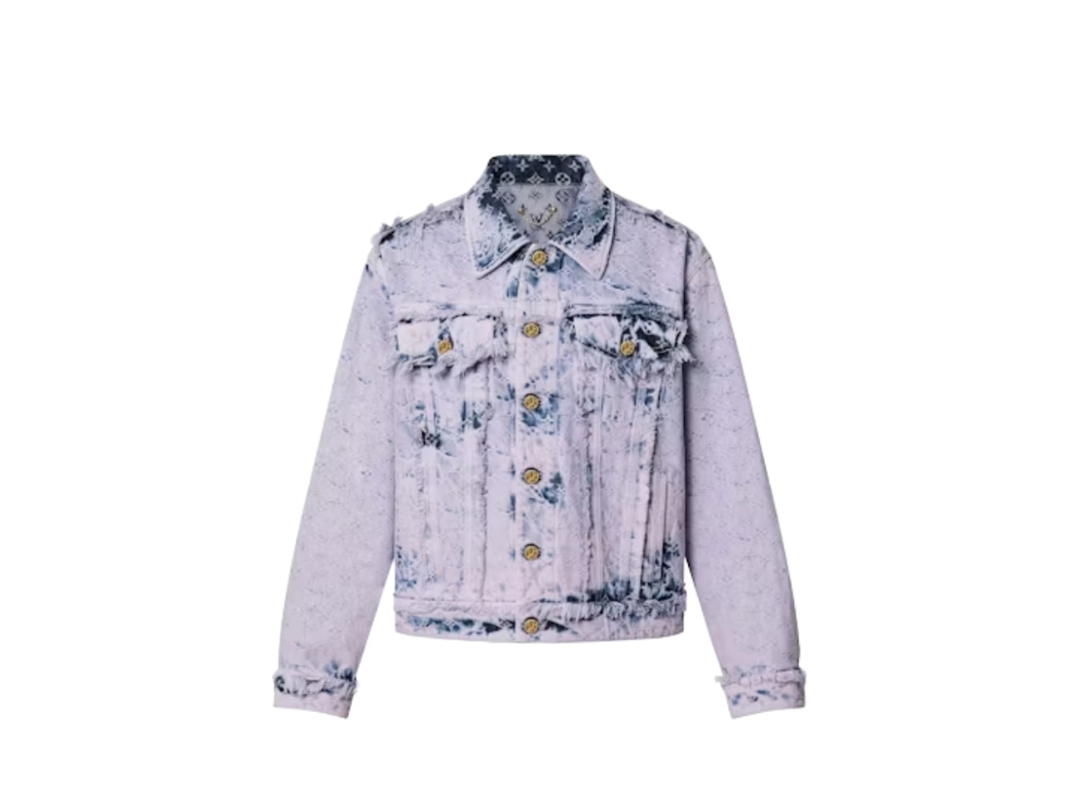 Louis Vuitton Louis Vuitton Fringed Monogram Boyhood Denim Jacket Lavender