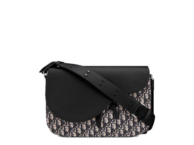 Dior Dior Saddle Messenger Bag Large Oblique Jacquard Black - view 1