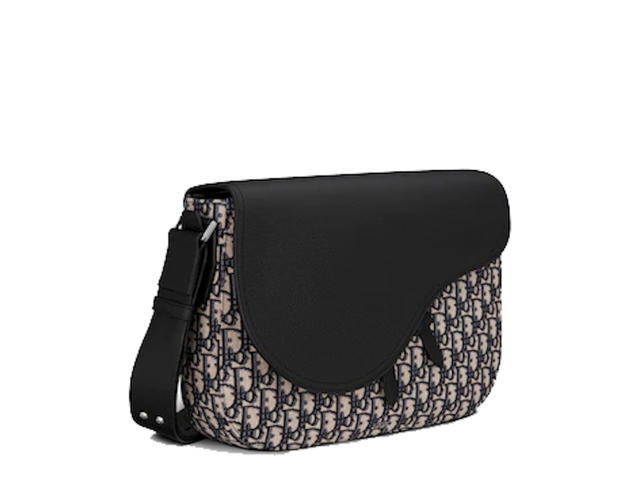 Dior Dior Saddle Messenger Bag Large Oblique Jacquard Black - view 2