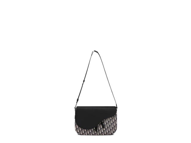 Dior Dior Saddle Messenger Bag Large Oblique Jacquard Black - view 3