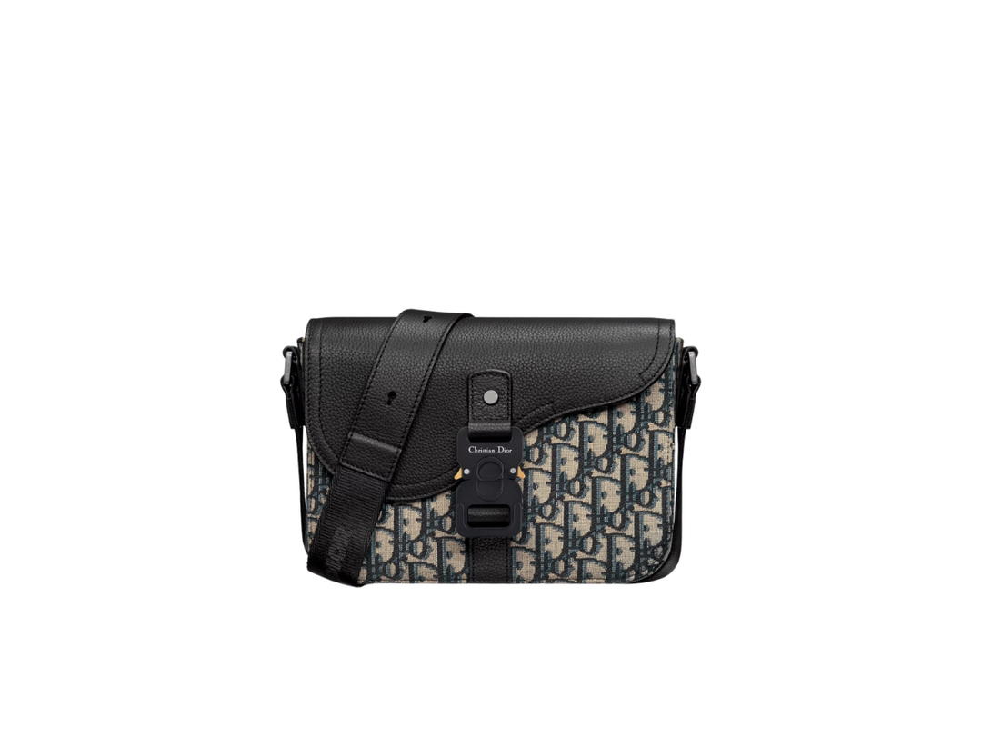 Dior Dior Small Saddle Messenger Bag With Flap Beige Black