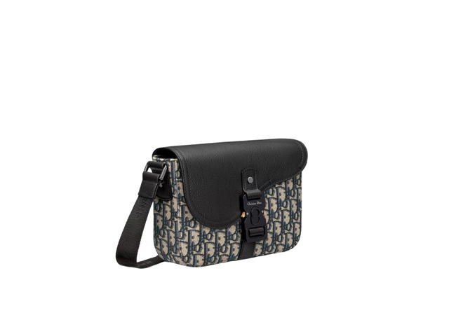 Dior Dior Small Saddle Messenger Bag With Flap Beige Black - view 2