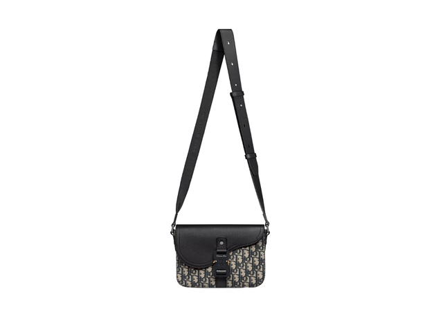 Dior Dior Small Saddle Messenger Bag With Flap Beige Black - view 4