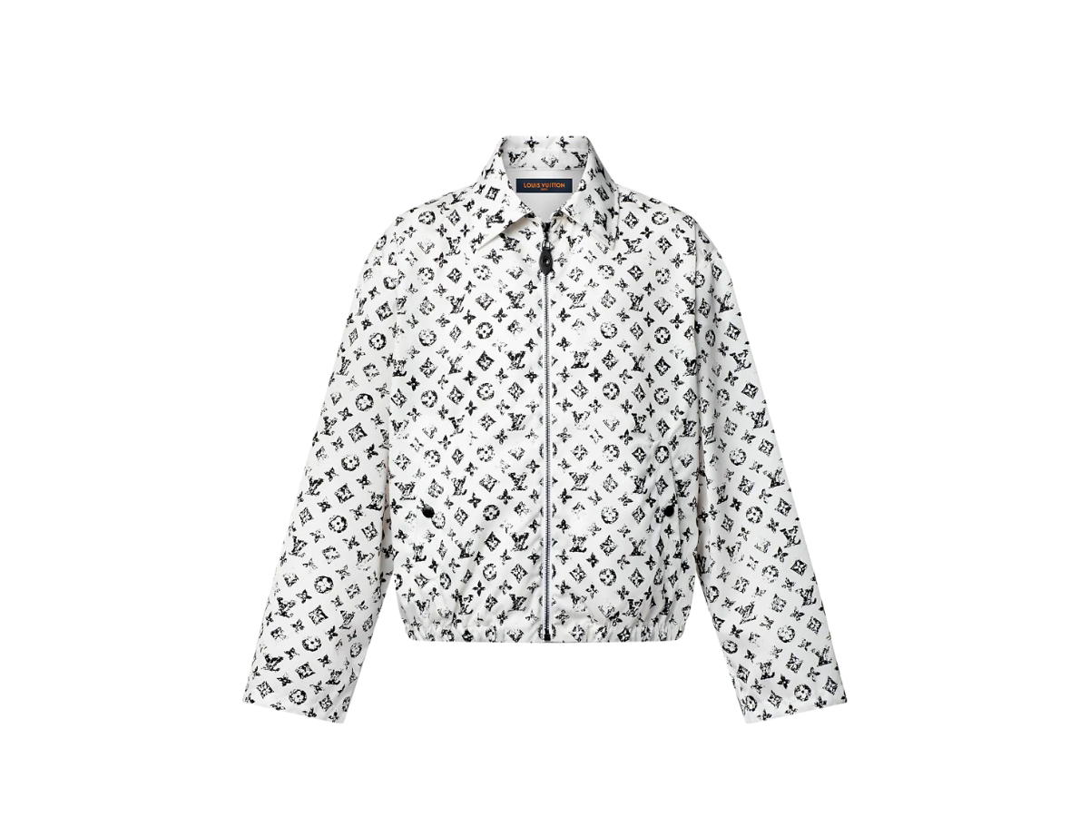 Louis Vuitton Louis Vuitton Graphic Monogram Zip-Up Jacket Milky White