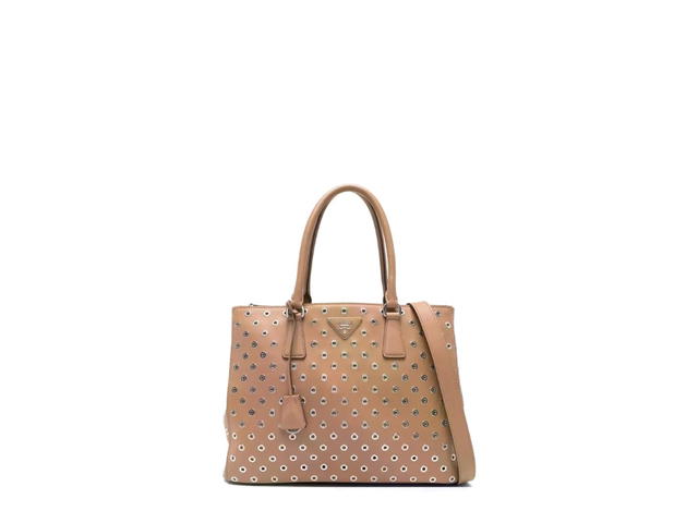 Prada Prada Galleria Eyelet-embellishment Tote Bag Brown - view 1