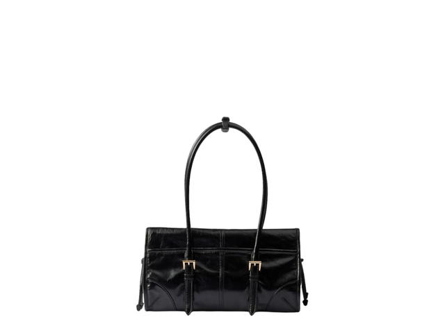 Prada Prada Medium Shoulder Bag In Black Leather With Gold Hardware - view 2
