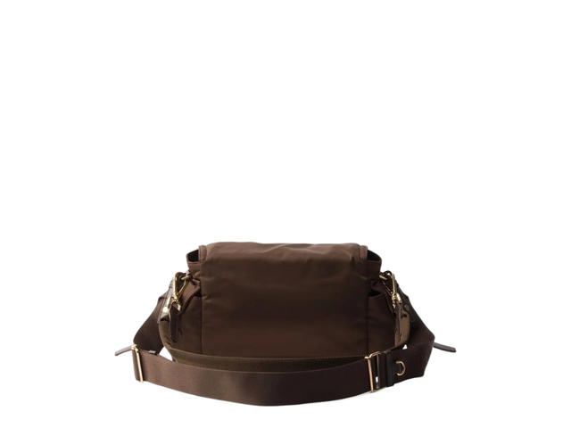 Prada Prada Explore Medium Re-nylon Shoulder Bag With Flap Sienna - view 3
