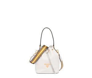Buy Prada Vitello Daino Bucket Bag White at Sasom – Authentic and Ready to Ship