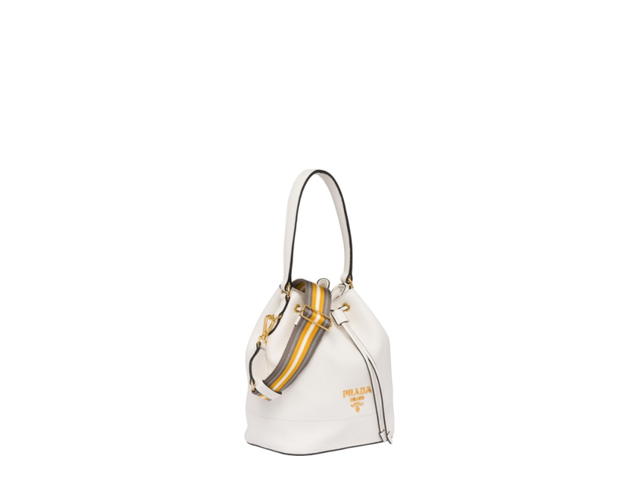 Prada Prada Vitello Daino Bucket Bag White - view 2