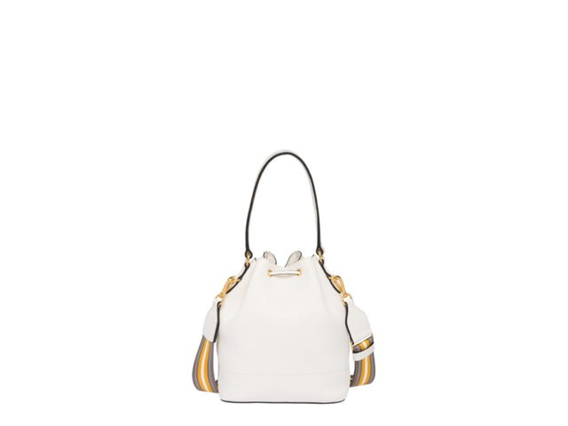 Prada Prada Vitello Daino Bucket Bag White - view 3