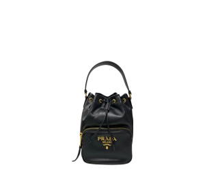 Buy Prada Duet Leather Bucket Bag Black at Sasom – Authentic and Ready to Ship