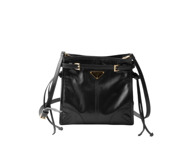 Prada Prada Bonnie Leather Mini Shoulder Bag Black - view 1