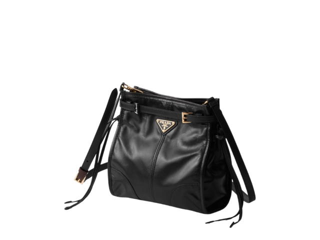 Prada Prada Bonnie Leather Mini Shoulder Bag Black - view 2
